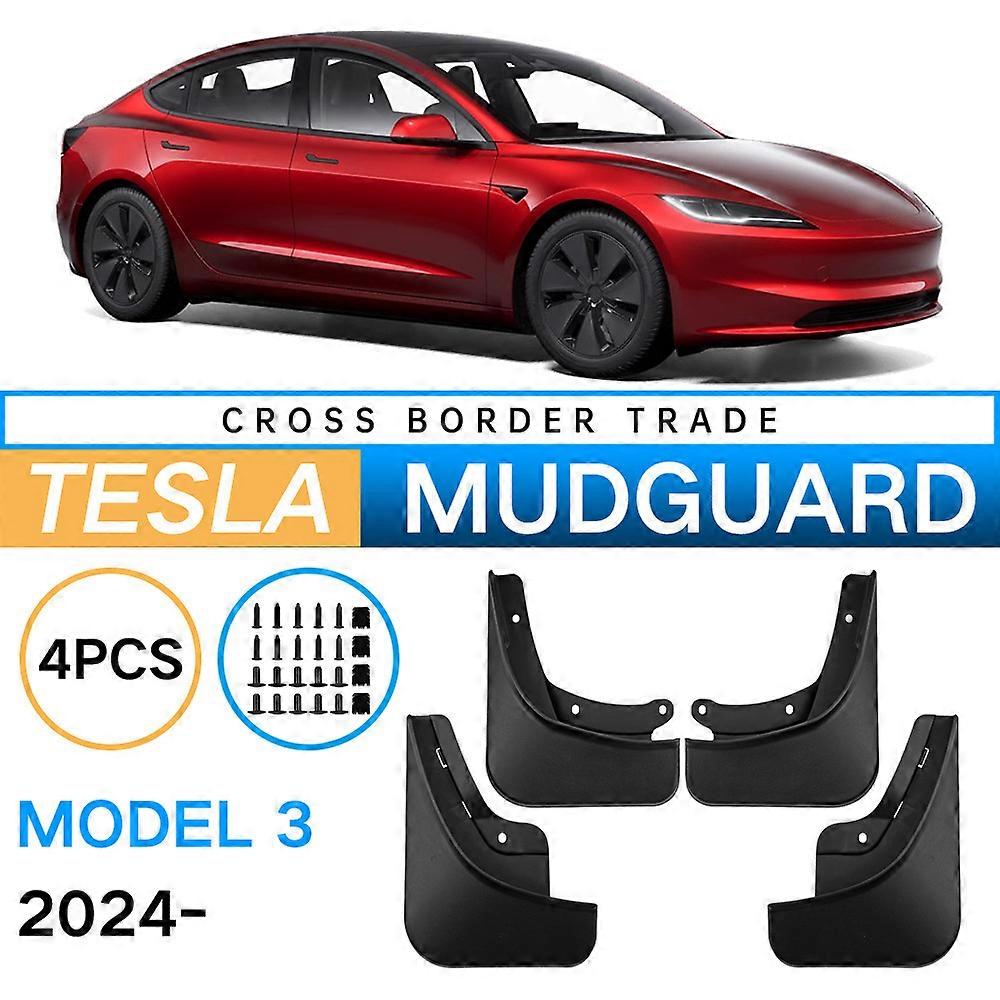 Suitable for Tesla Tesla Model 3 2024 foreign trade soft fender car tire mud guard