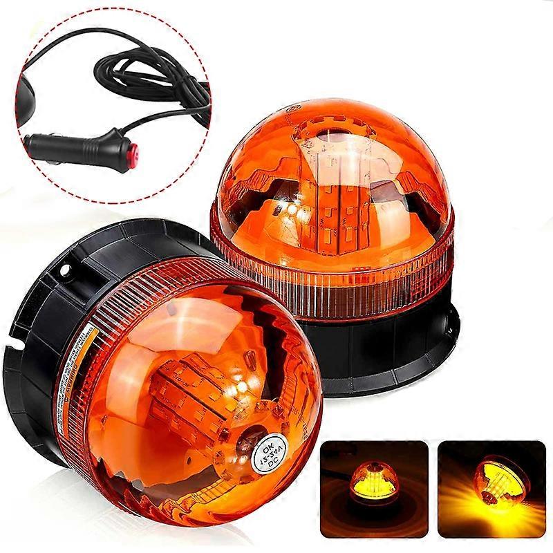 12V-24V Magnetdach 40 LED rotierendes Blinklicht Flexible Warnleuchte Notleuchte Traktor LKW SUV Boot