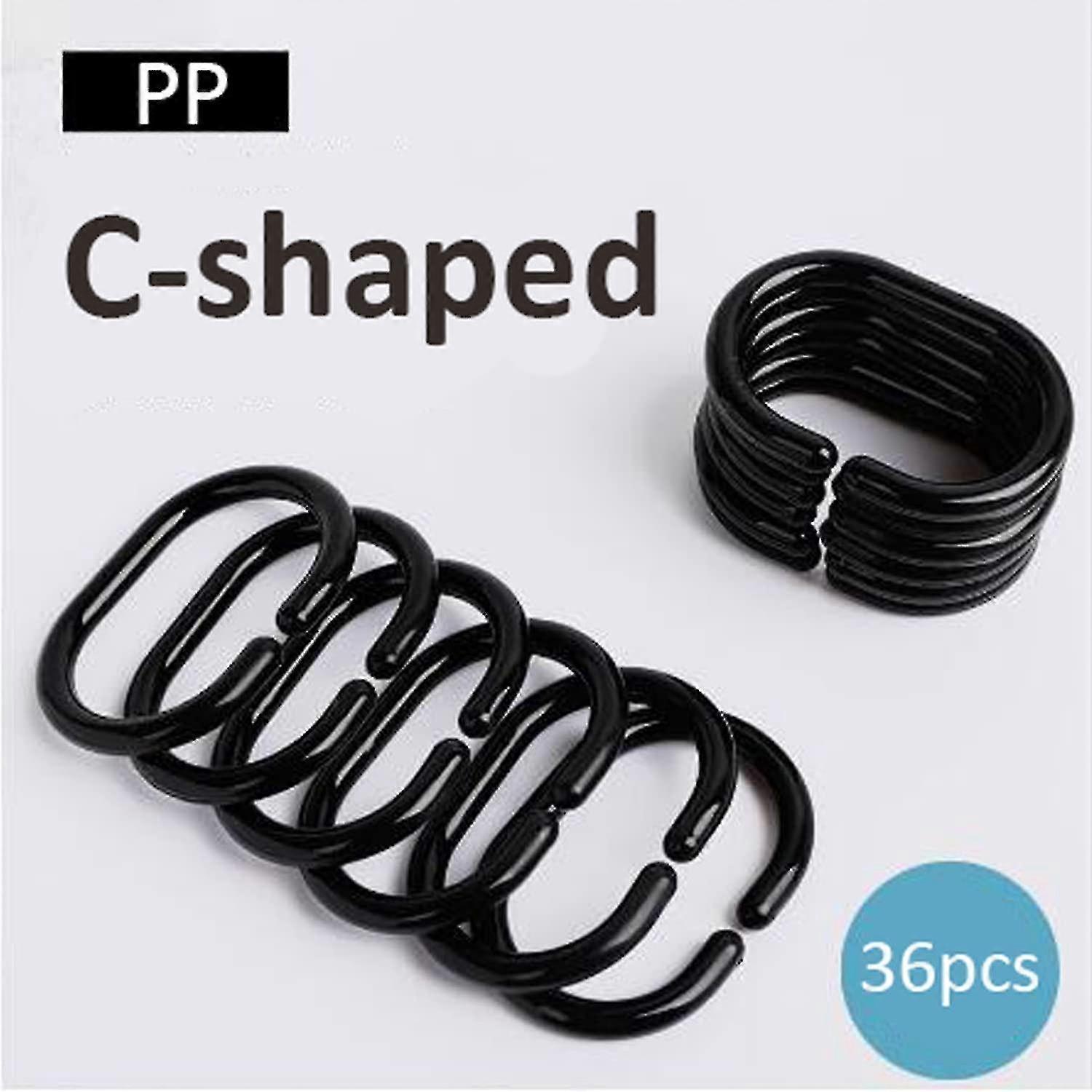 Bathroom Curtain Rod C Ring Accessories (36, Packaging)