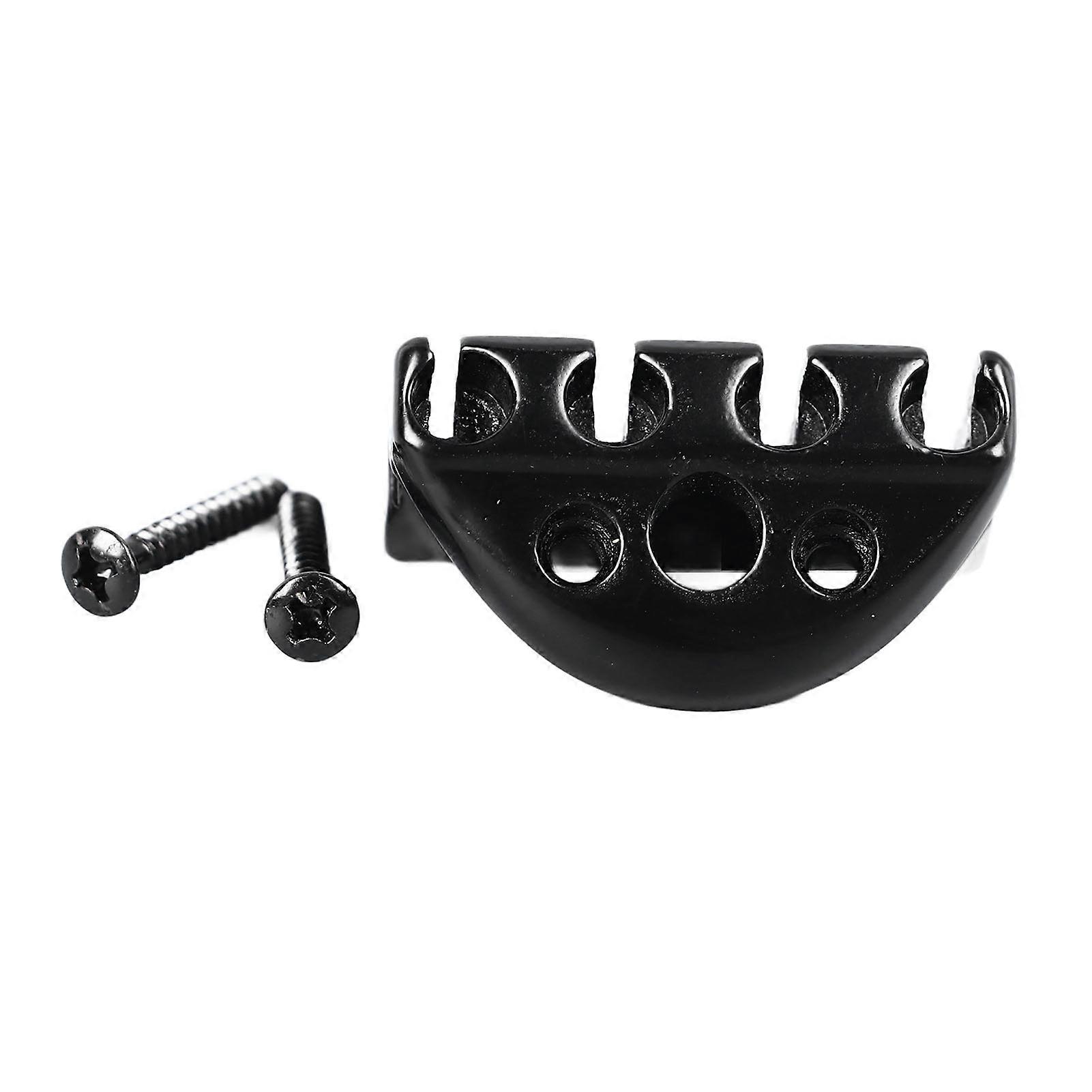 Headless Bass String Lock Metal Portable Bass String Locking Nut For Performance Show 39mm Black