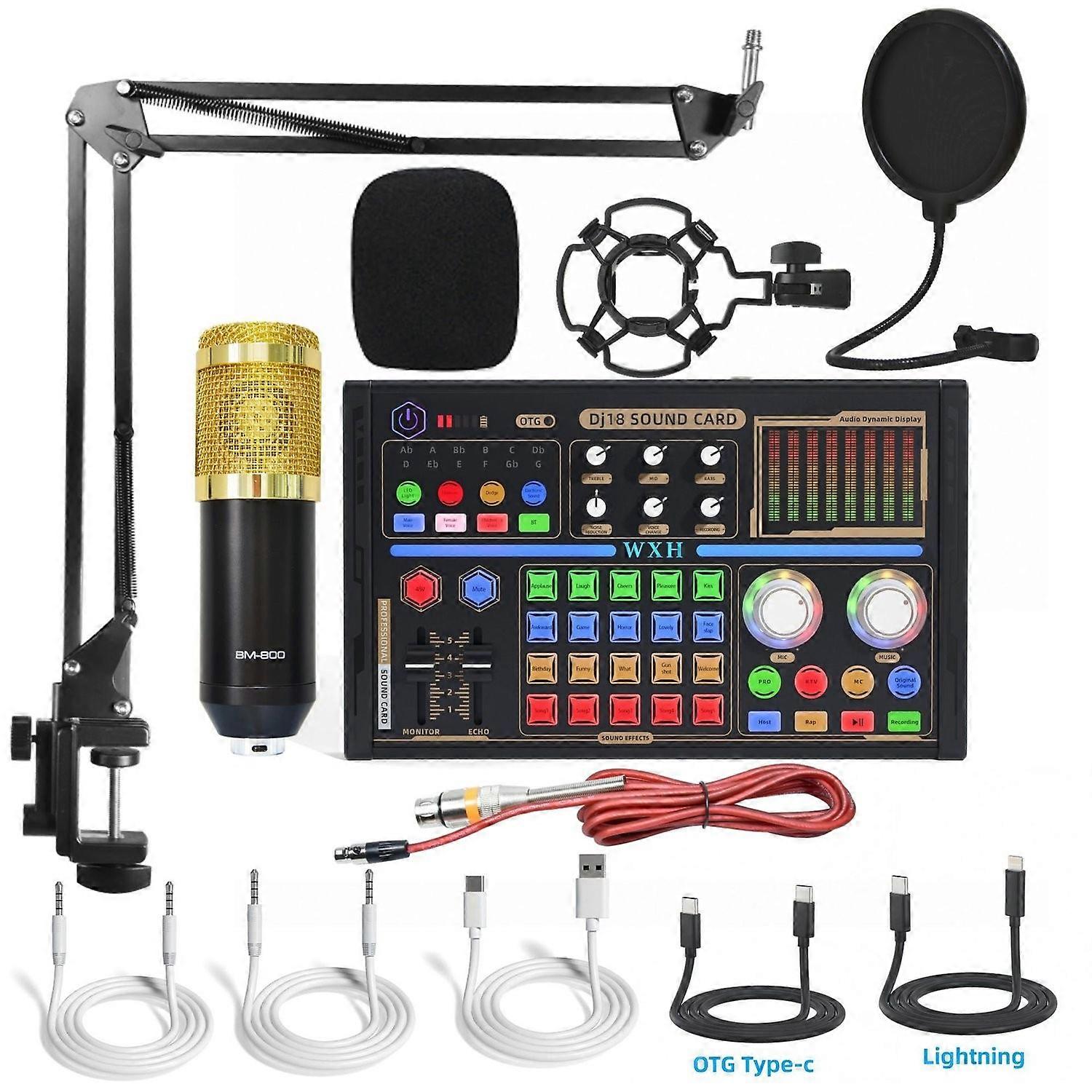 BM800 condenser microphone mobile phone live broadcast sound card set sound card live full set