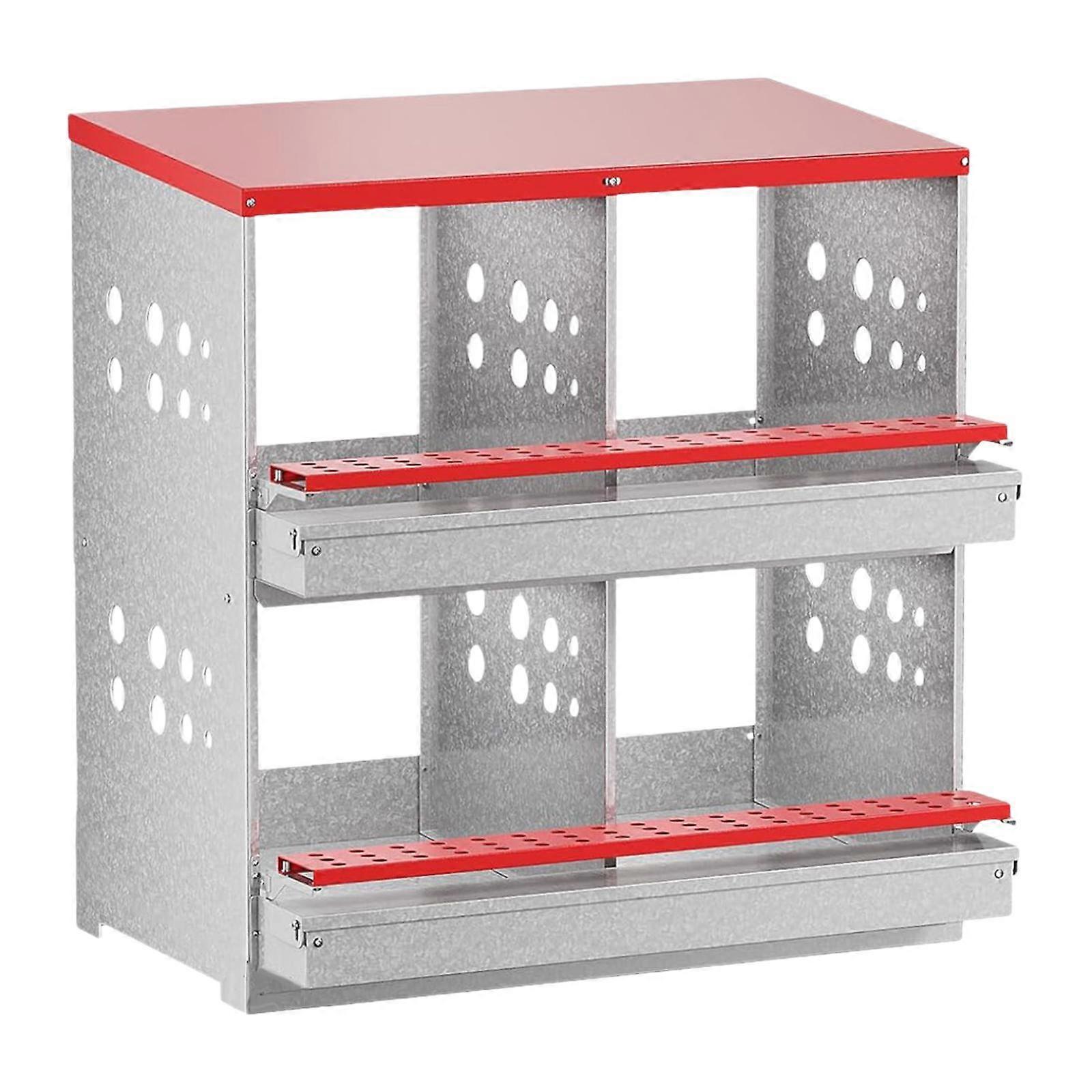 Metal Egg Laying Box Sturdy Galvanized Poultrys Nest for Duck Laying Egg Home