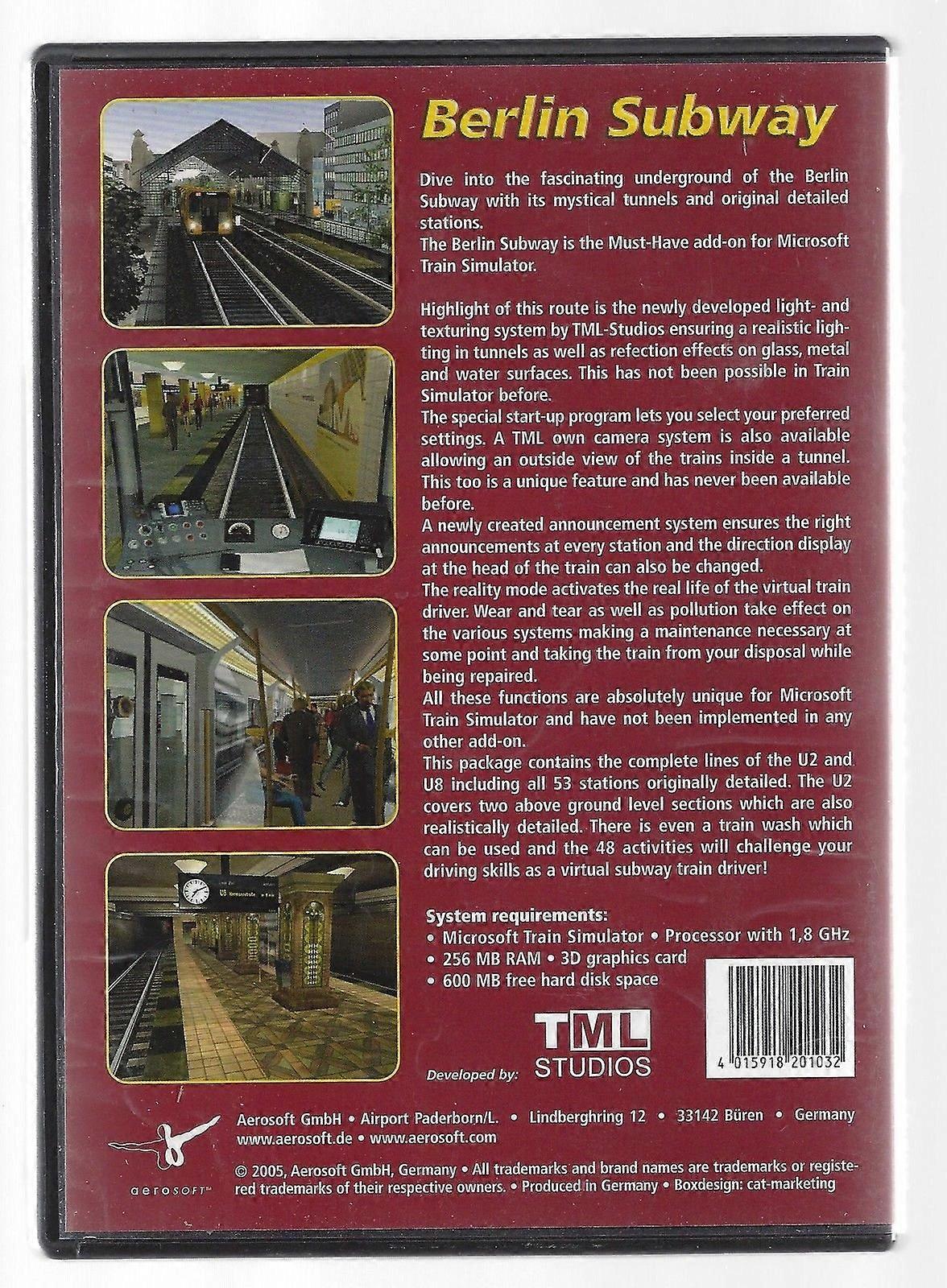 Berlin Subway Add-On for MS Train Simulator (PC) - New & Sealed