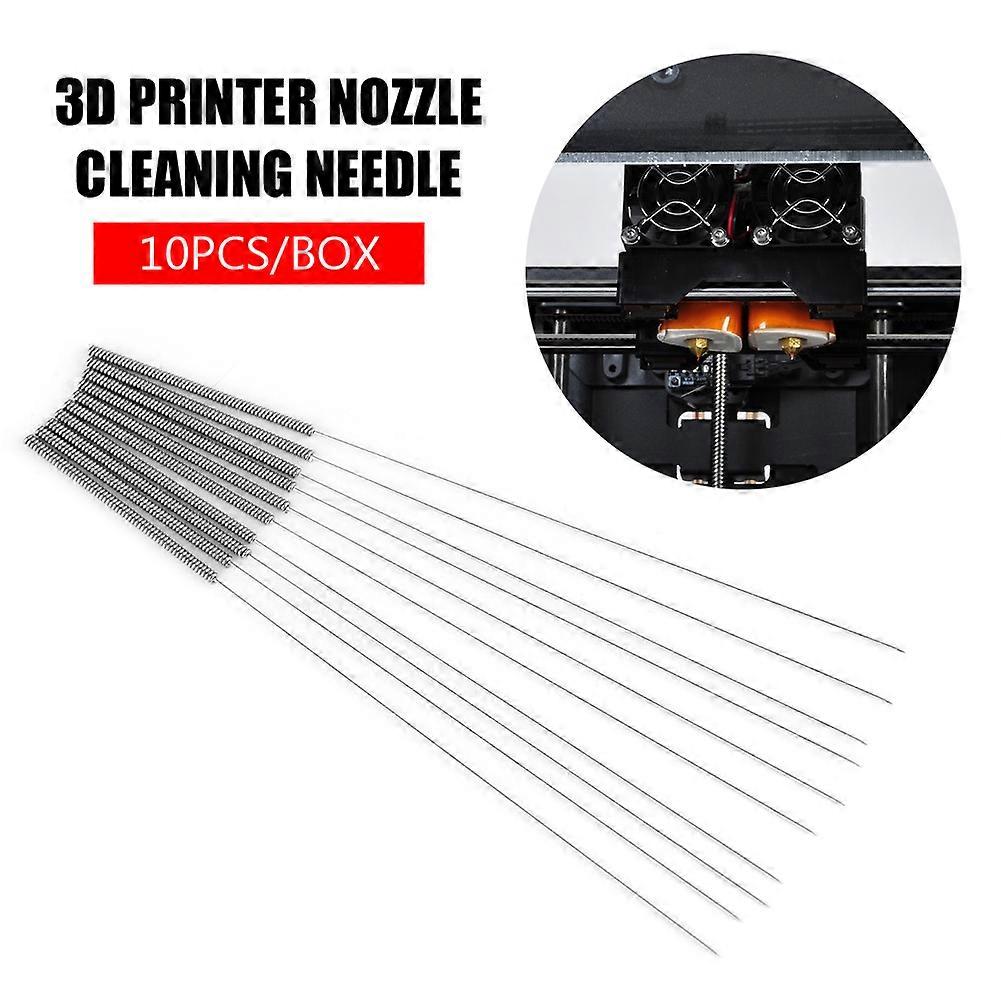 10Pcs/Box 0.4mm Nozzle Cleaning Needle for 3D Printer Accessory