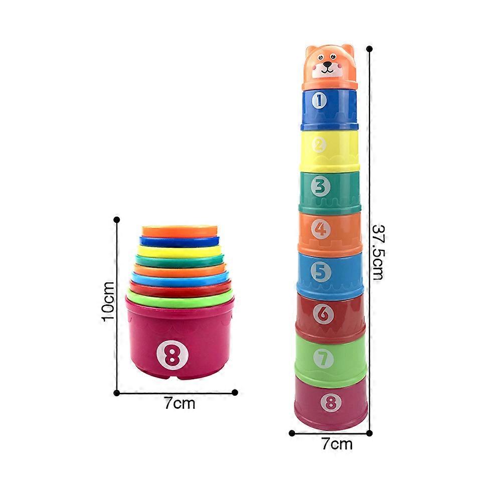 Rabbit Stacking Cup Toy, Multicolor Reusable Small Animal Puzzle Hide Food Toys, Pet Toys
