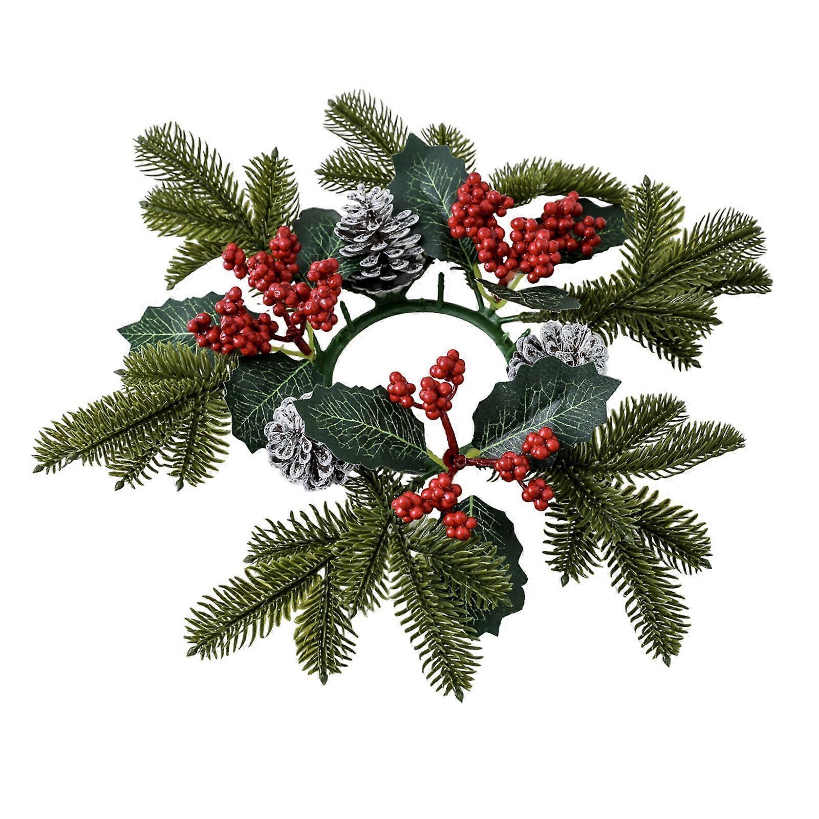 Candle Ring Lifelike Centerpieces Candle Wreath for Thanksgiving Tree Window
