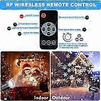 ROVLAK Projecteur Flocons De Neige Noël - Lumière Extérieure Haute Luminosité Avec Télécommande, Étanche IP65, Rotation 270° Pour Décoration Intérieure & Extérieure Jardin