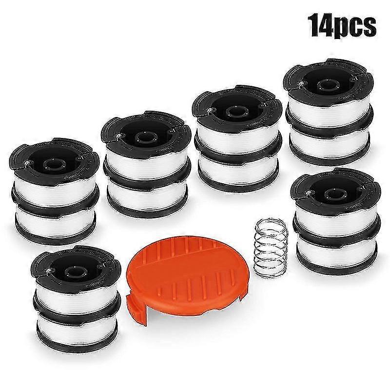 12 Pcs Grass String Trimmer Spools with 1 Spools Cap 1 Spring Kit New