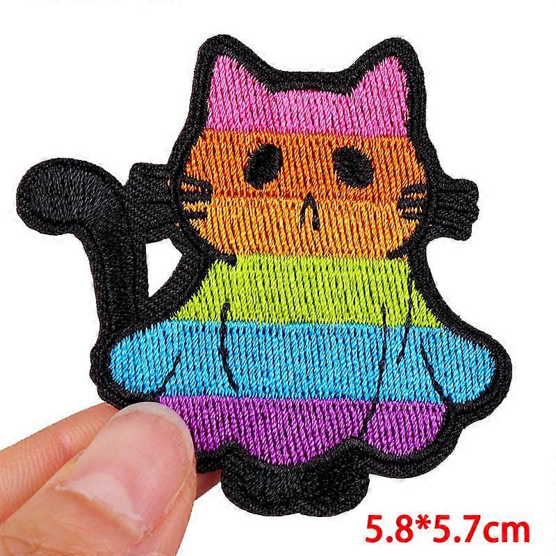 Cartoon/Embroidery Patch Animal Dinosaur Cat Patch Iron On Patches For Clothing thermoadhesive patches On Clothes Jacket Sew DIY