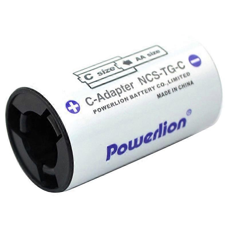 C Size Battery Adapters, AA to C Size Battery Converter Case Use with AA Battery Cells - 4 Pack