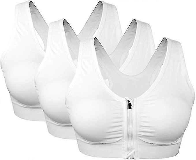 3 حزمة المرأة الرياضة البرازيلي الرمز البريدي الجبهة غير السلكية مريح بعد جراحة حمالة الصدر مع منصات قابلة للإزالة - رائع