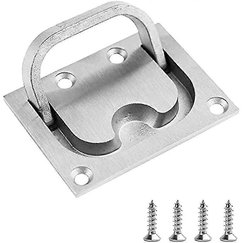 Stainless Steel Hatch Latch Solid Boat Hatch Handles for Boat Deck Hatch Handles Ring Pulls Recesse-XinHan