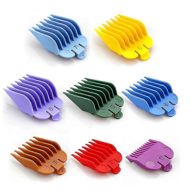 8pcs Kemei Hair Clipper Limit Comb Guide Attachment Size Barber Replacement 3/6/10/13/16/19/22/25/1.5/4.5mm