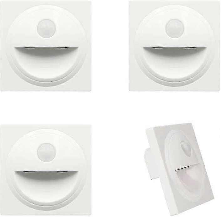 Lampada da scala a LED da incasso a parete con sensore di movimento in plastica IP20 (bianco, 3000k)