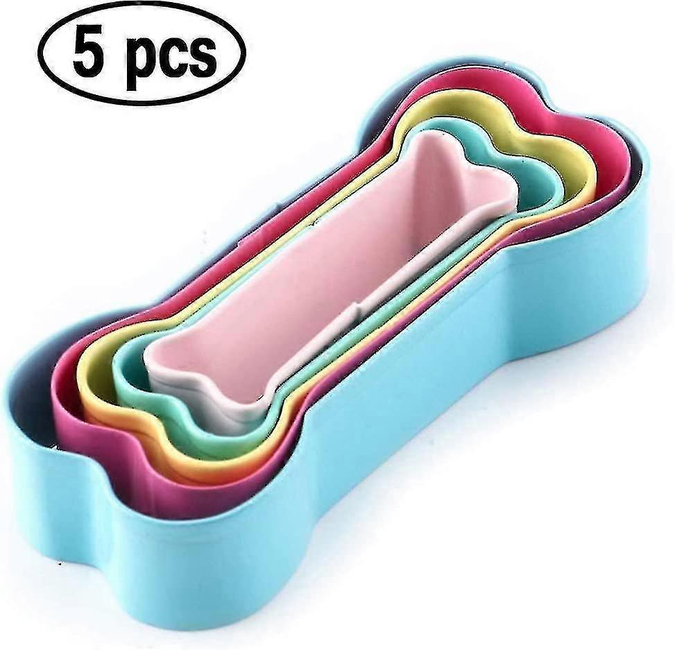 Cookie Cutter Dog Bone Shape Set, Stainless Steel Metal Dog Bone Shape Cutters Colorful Bpa A