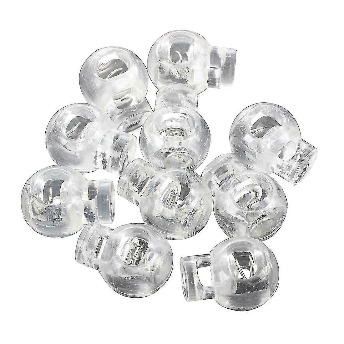 Plastic Toggle Spring Stop Single Hole String Cord Locks 10 Pcs