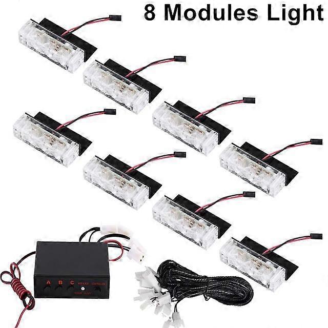 12V Auto Grille Strobe Light Head LED Mini-Blitzlampe Tagfahrlicht Polizei Notfall Warnung Blinkendes Signallicht