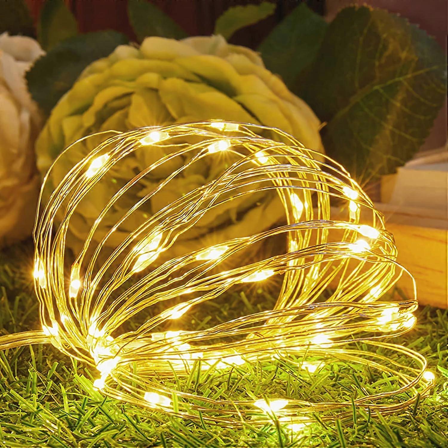 10M Fairy String Lights, 3000K, powered by 3 AA batteries