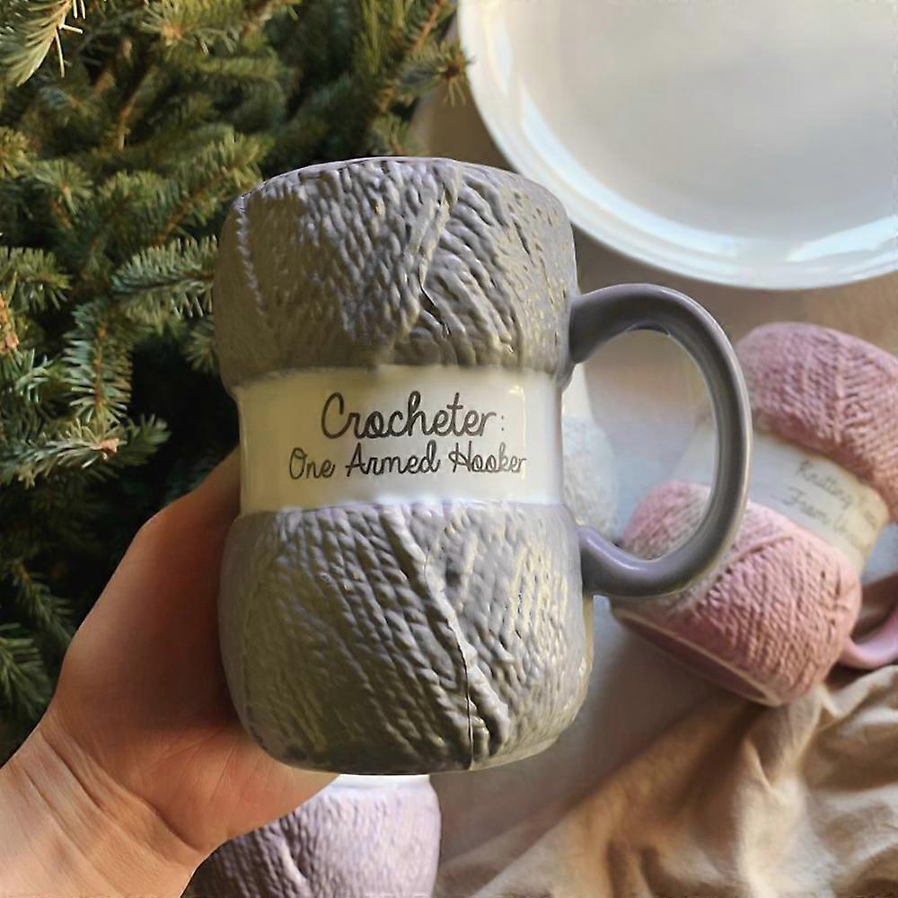 Creative Ceramic Cup Colorful Wool Sugar Milk Coffee Cup Office Cup