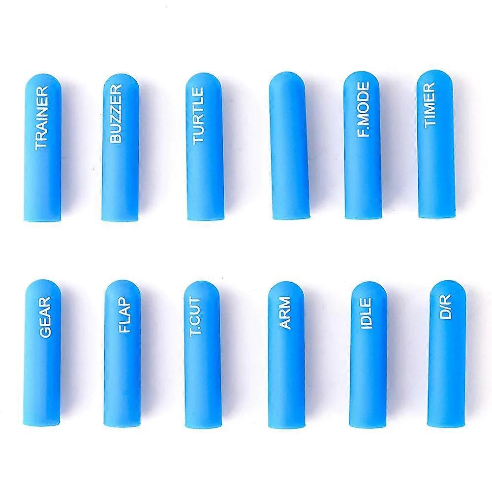 12pcs Radiomaster Labeled Silicon Switch Cover Set Short/ Long for TX16S TX12 Zorror Jumper Flysky R