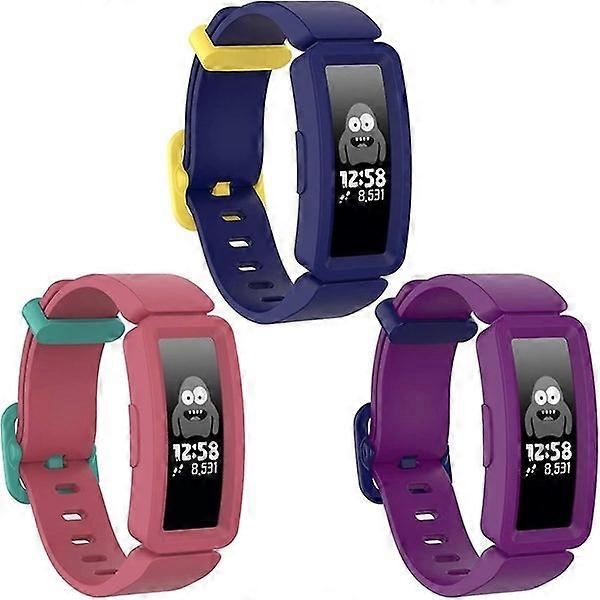 Fitbit Ace 2 Replacement Bands - 3 Pack Silicone Bands