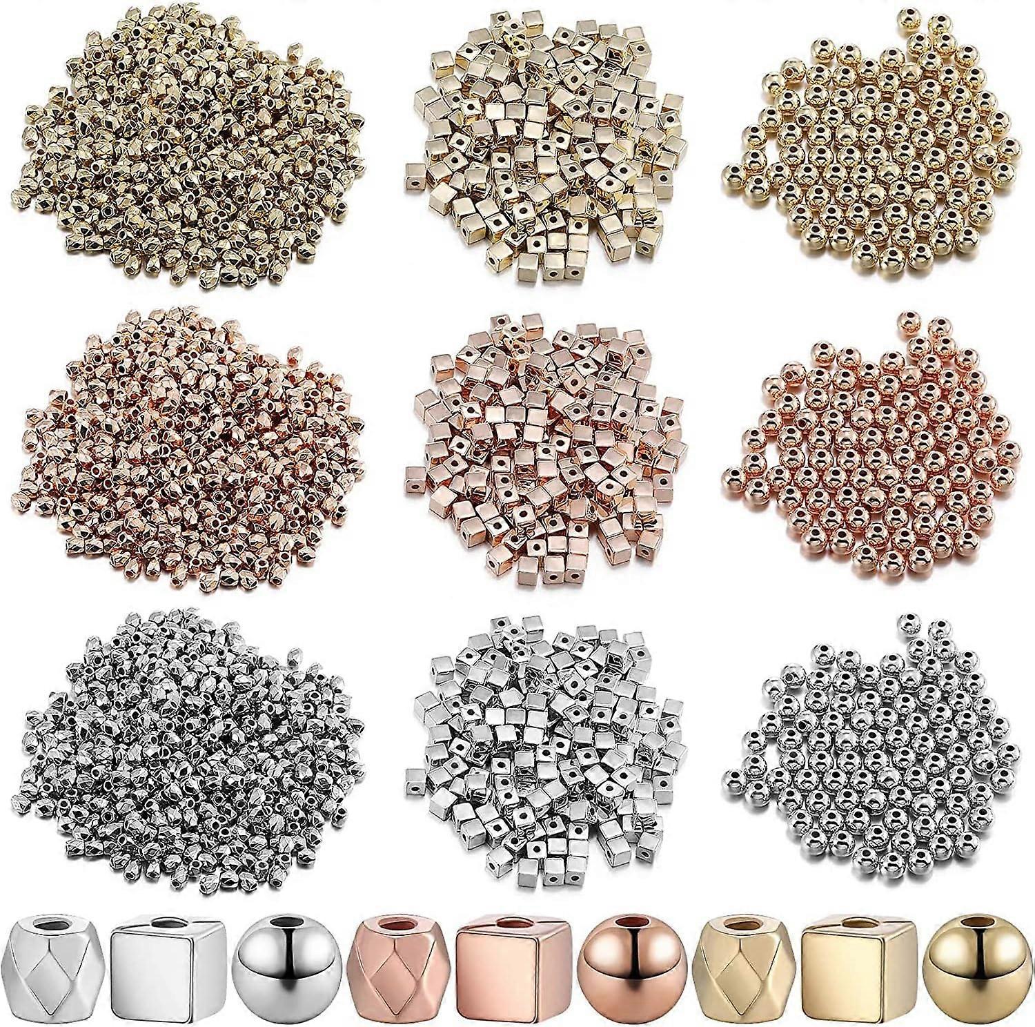 Silver 4 Hole Designer Metal Spacer Beads for Making Bracelet,Necklace,Jewelry,Embroidery Work, Art & Craft pack of 40 gram 16 pice