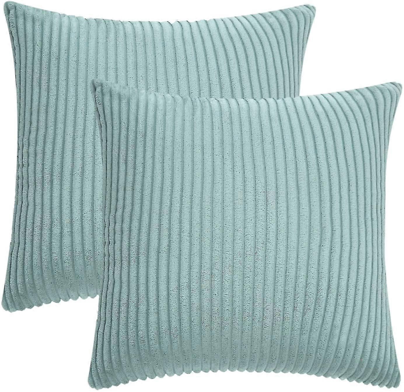 Light Blue Decorative Throw Pillow Covers Set 20x20 Inch