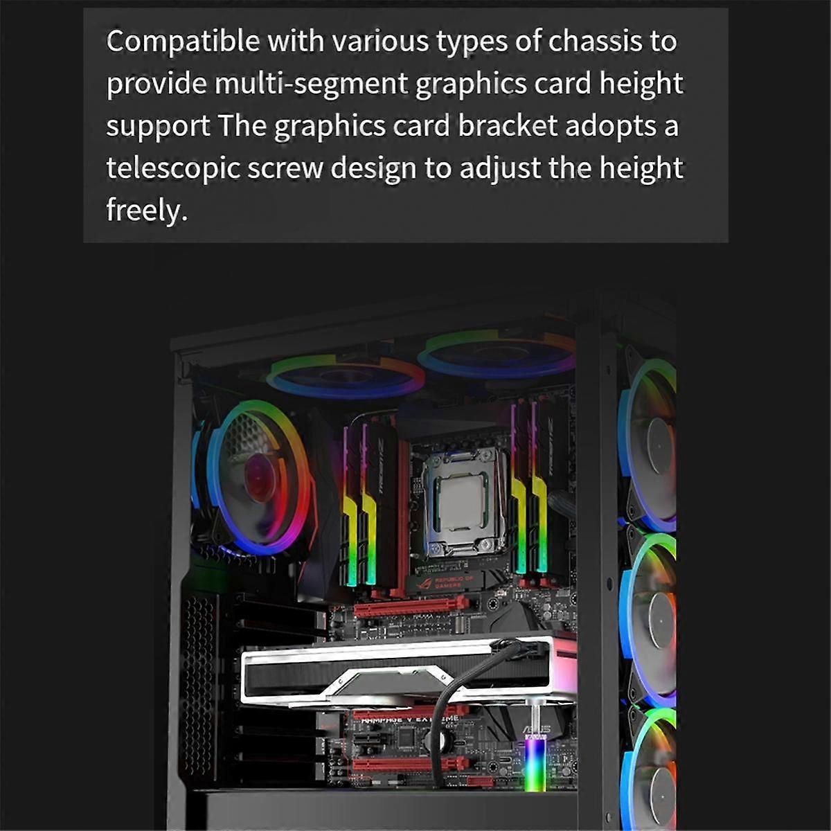 Vertical Graphics Card Holder ARGB Graphics Card Supporter 5V 3pin Adjustable Vertical Bracket with