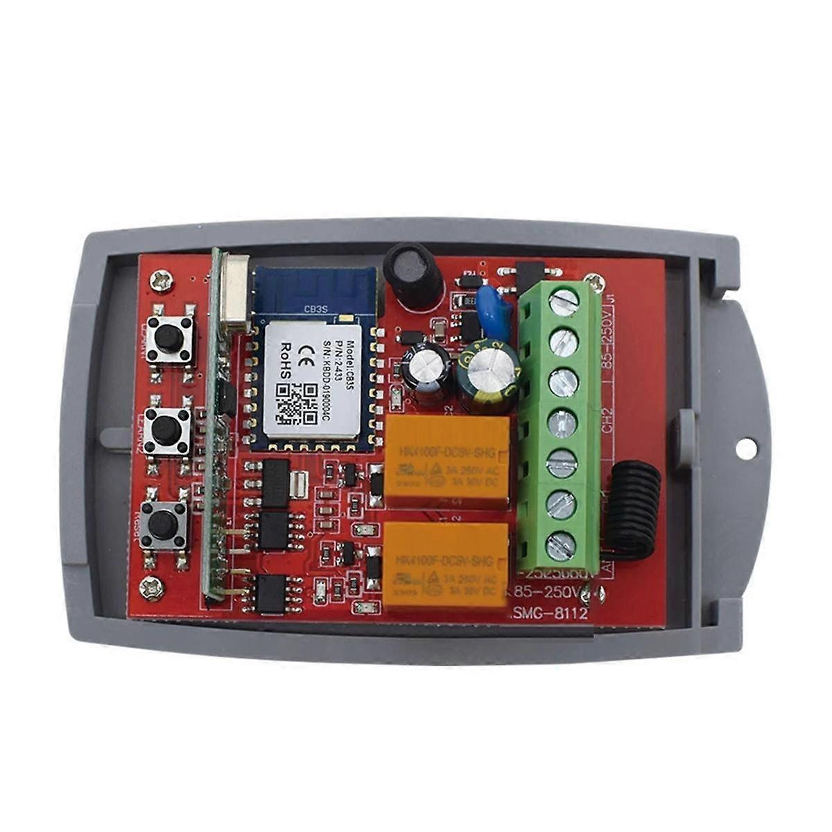 Wifi Smart Gate Remote Control Switch Universal 433MHz Garage Door Receiver 2CH Relay Module Work 8