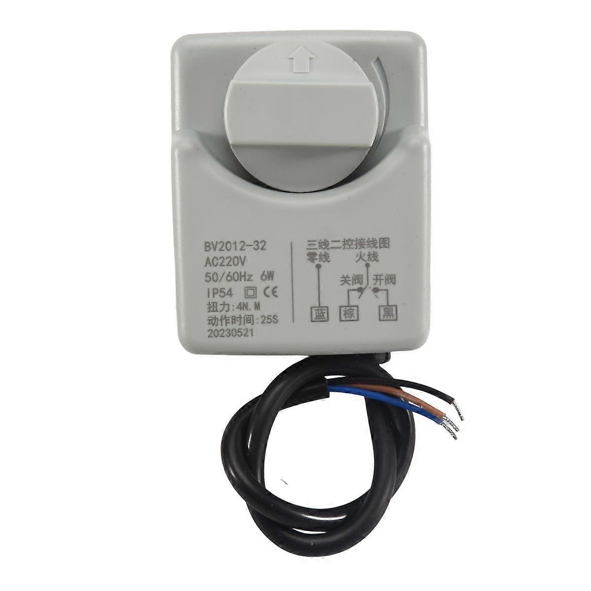 Ac220V Dn15 2 Way 3 Wires Motorized Ball Valve Electric Actuator With Manual Switch