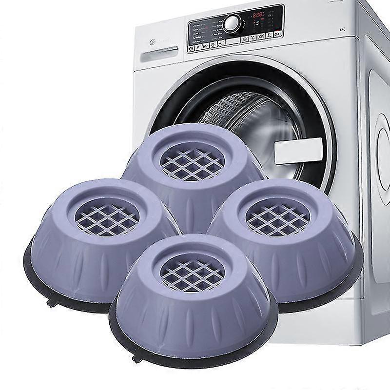 Wabjtam 4pcs Anti Vibration Feet Pads Rubber Mat Slipstop Silent Universal Washing Machine Refrigerator Support Dampers Stand 8cm