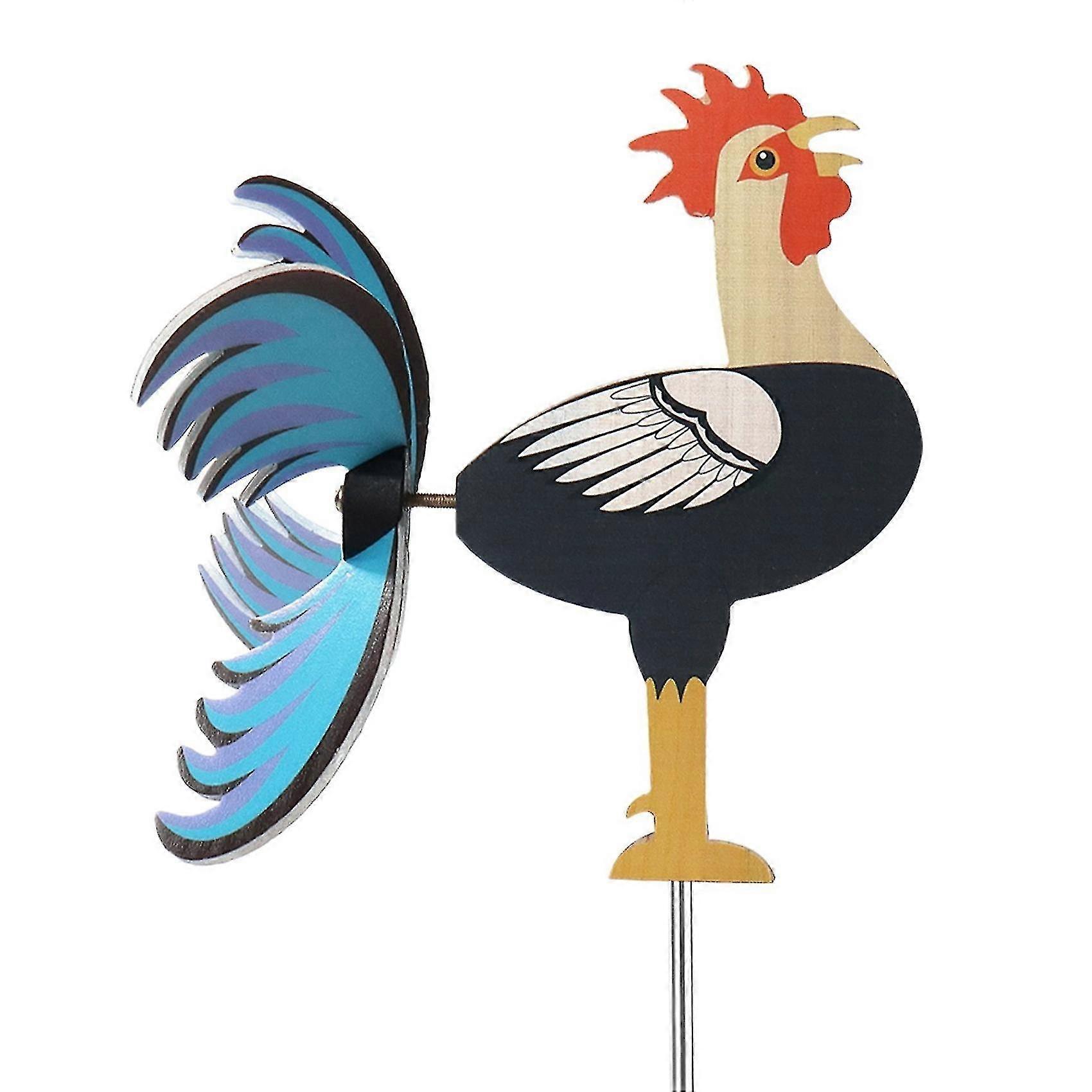 Rooster Windmill Garden Courtyard Farm Decor Chicken Decorative