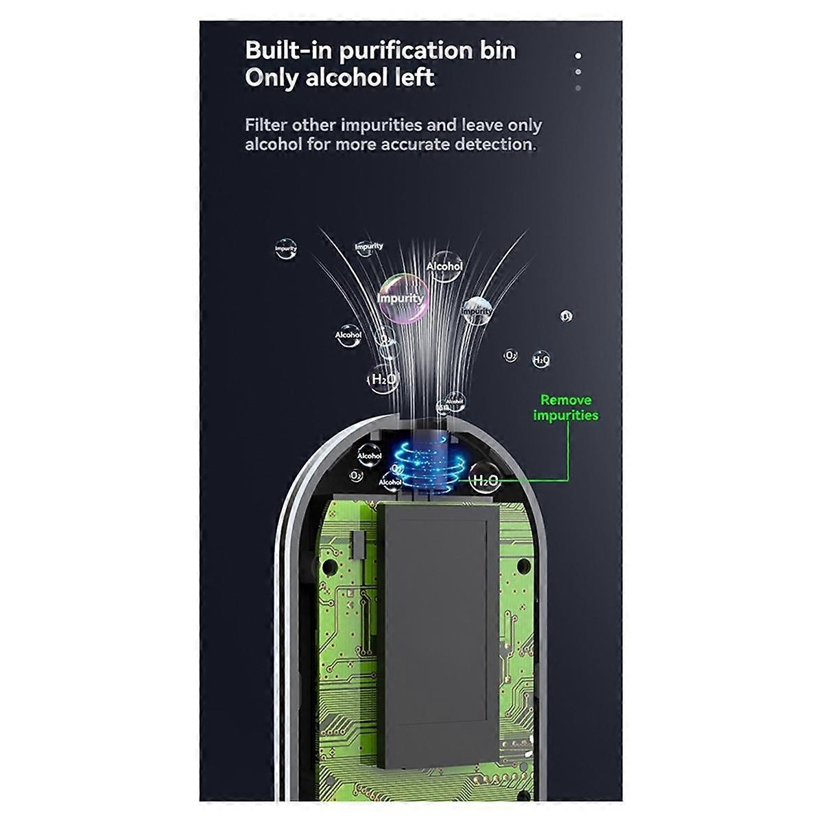 Compact Highly Accurate Sensitive Alcohol Detector Rechargeable Long-Lasting Breathalyzer G1 Multi-