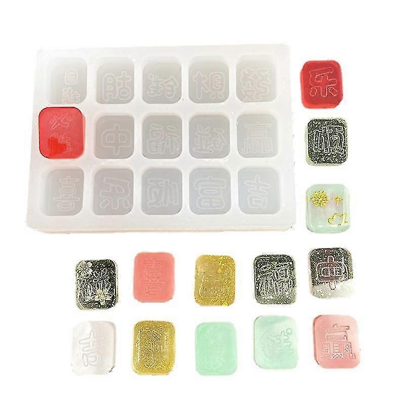 Mahjong Shape Silicone Mold Earring Keychain Making Mould Crafts Decor