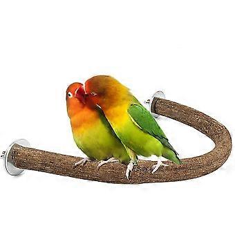 Papegaai Vogel Natuurlijke Houten Stand Baars Schommel, U Vorm