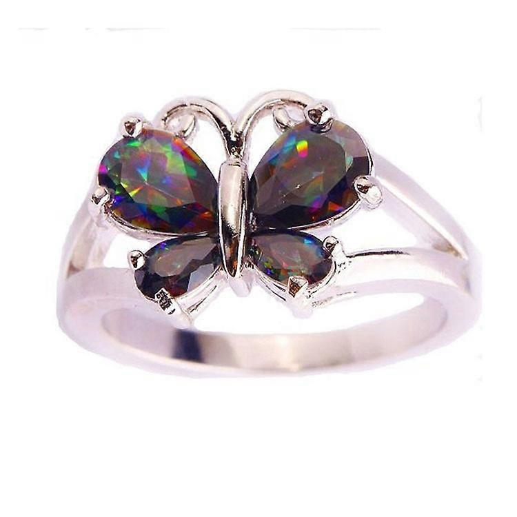 Women's Versatile Temperament Exquisite Butterfly Ring Accessories,size 8