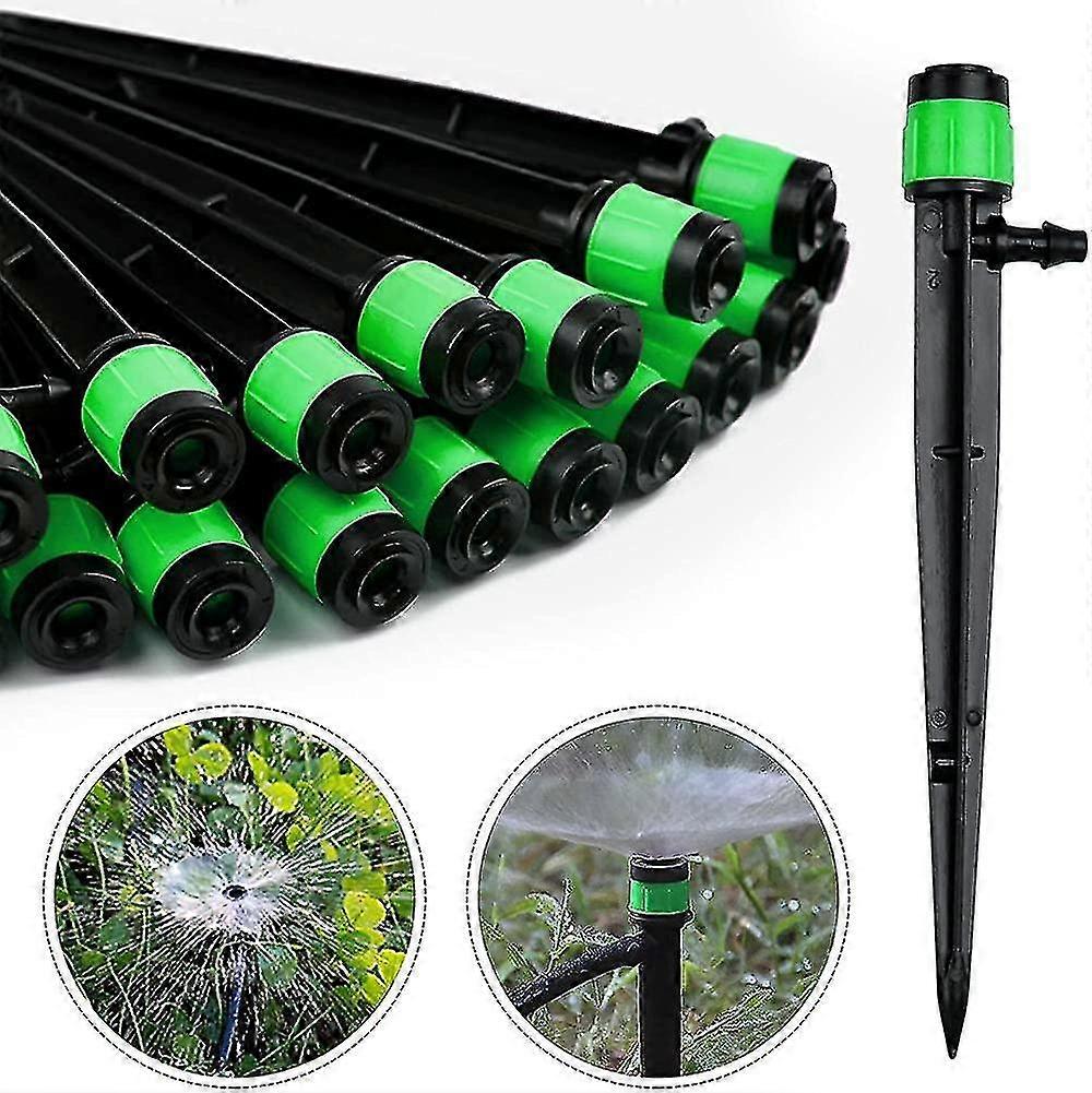 100pcs Irrigation Drippers Drip Emitters, 360 Degree Adjustable Irrigation Drip