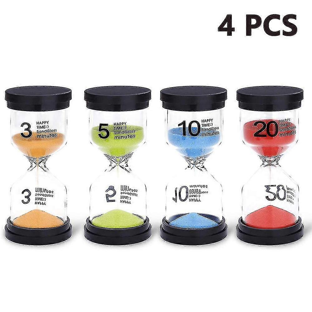 4pcs Sand Timer 4 Colors Hourglass Sand Timer 3/5/10mins/20min Timer