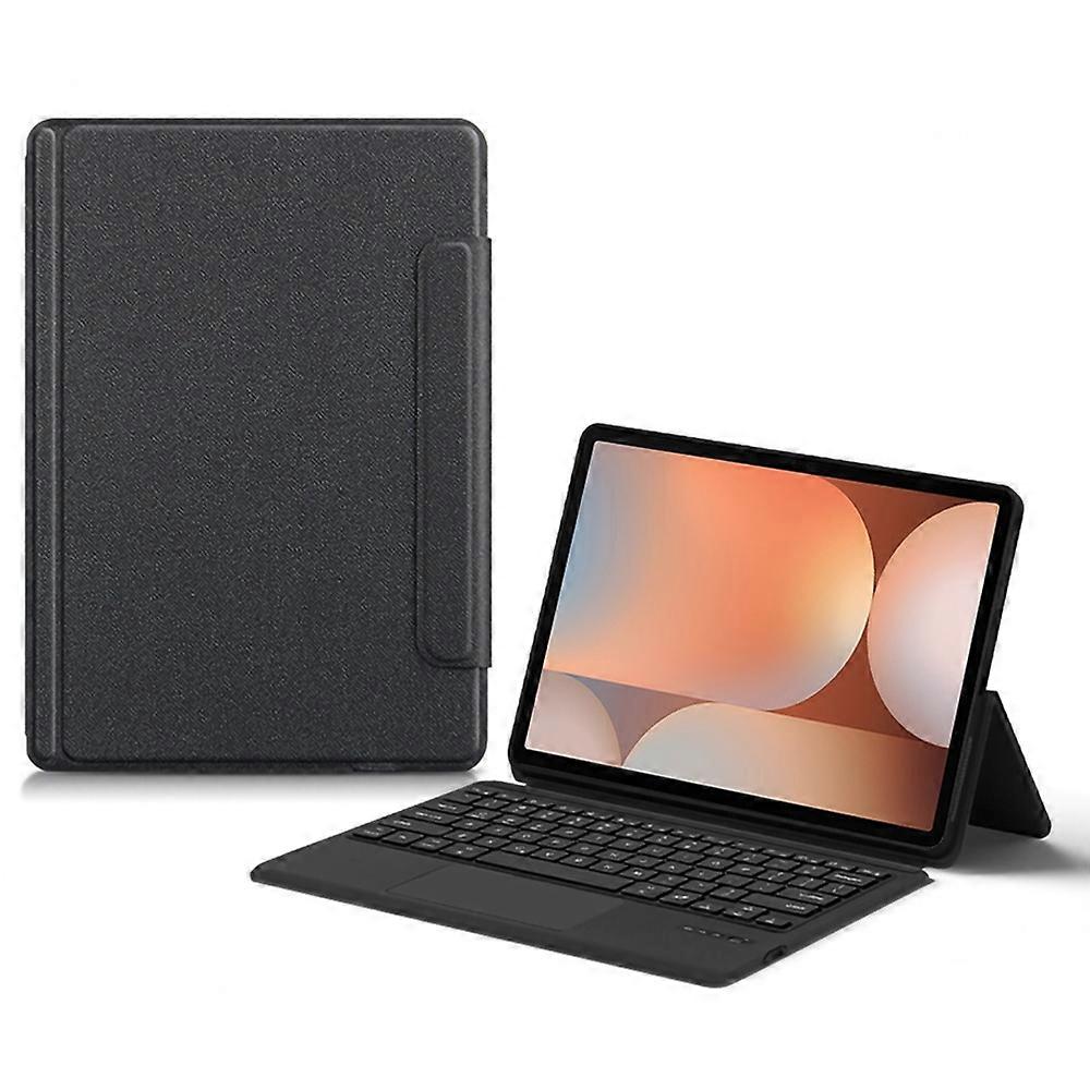 For Samsung Galaxy Tab S10+ Backlit Magnetic Bluetooth Keyboard Leather Stand Case, Arabic Version