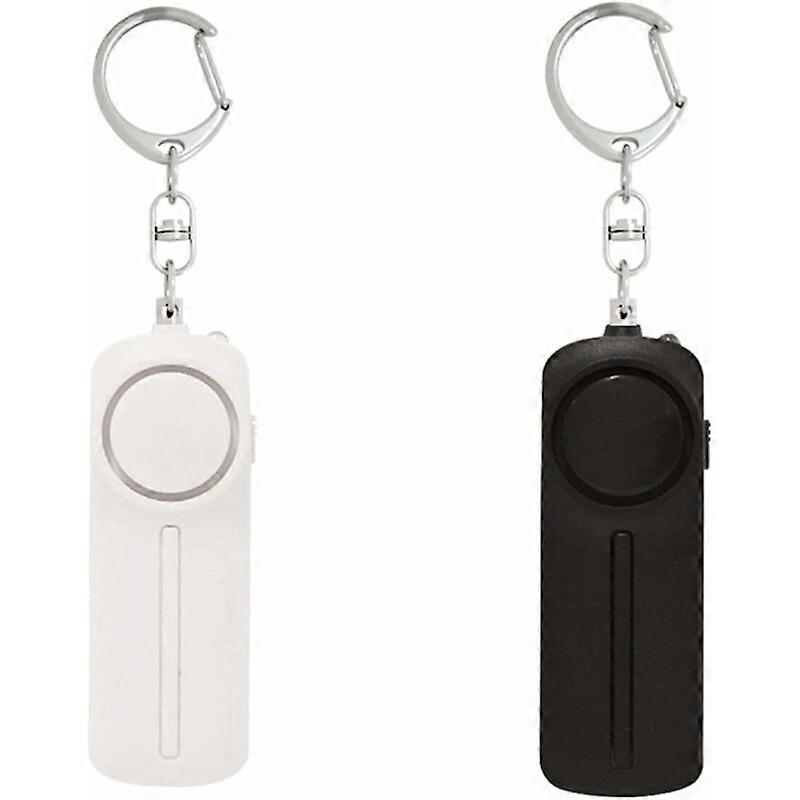 Personal Self-Defense Siren - 130dB Loud Emergency Alarm with LED Light - Personal Protection Devices(Black+White)