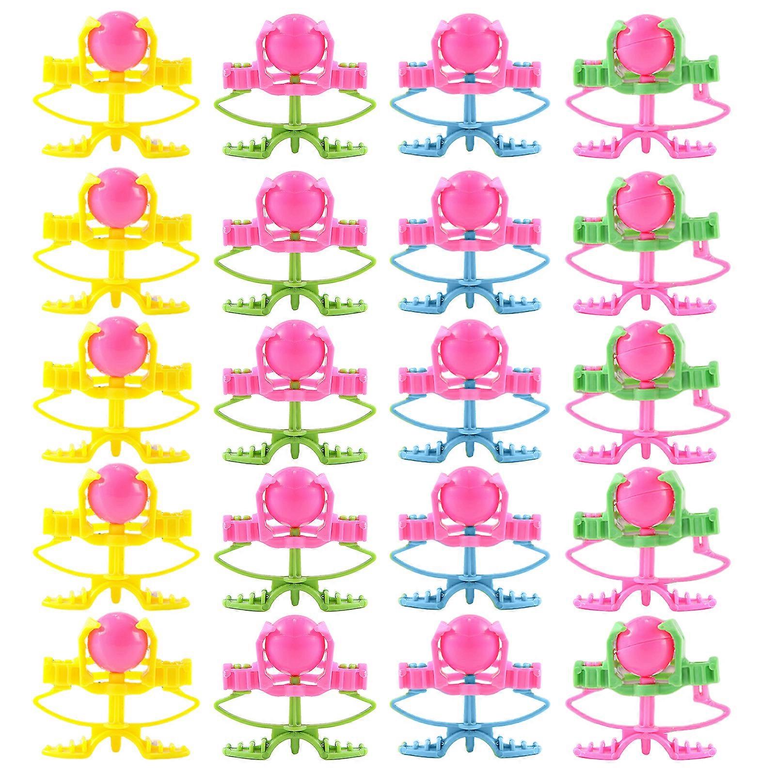 20Pcs Children Toy Launching Ball Set Easy to Use Children Hand-held Launcher Shoot Game Toy for Kids
