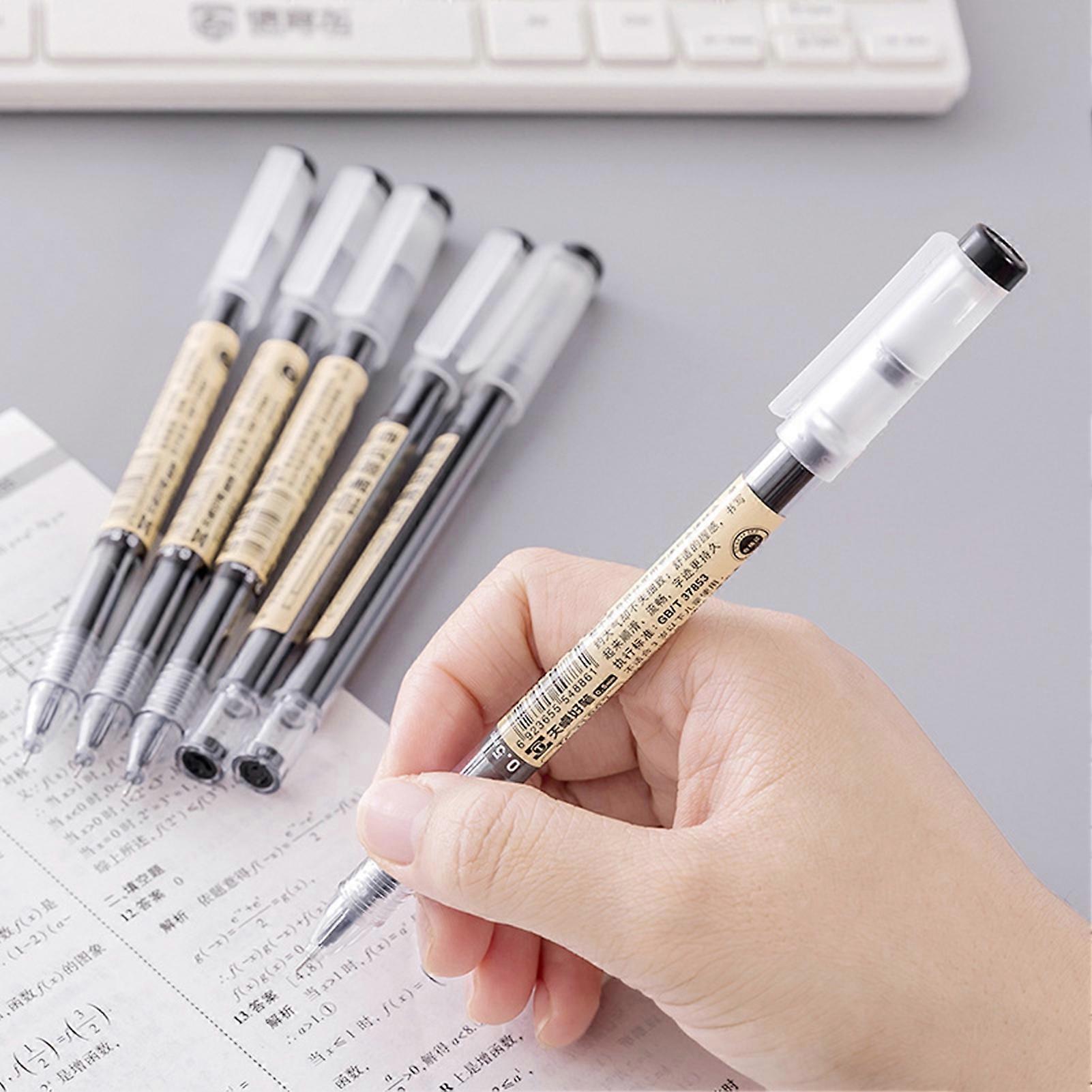 2Pcs 0.5mm Writing Pen Smooth Ink Output Comfortable Grip Writing Fluently Write Stress Relief Gel Pen for Office KAESI