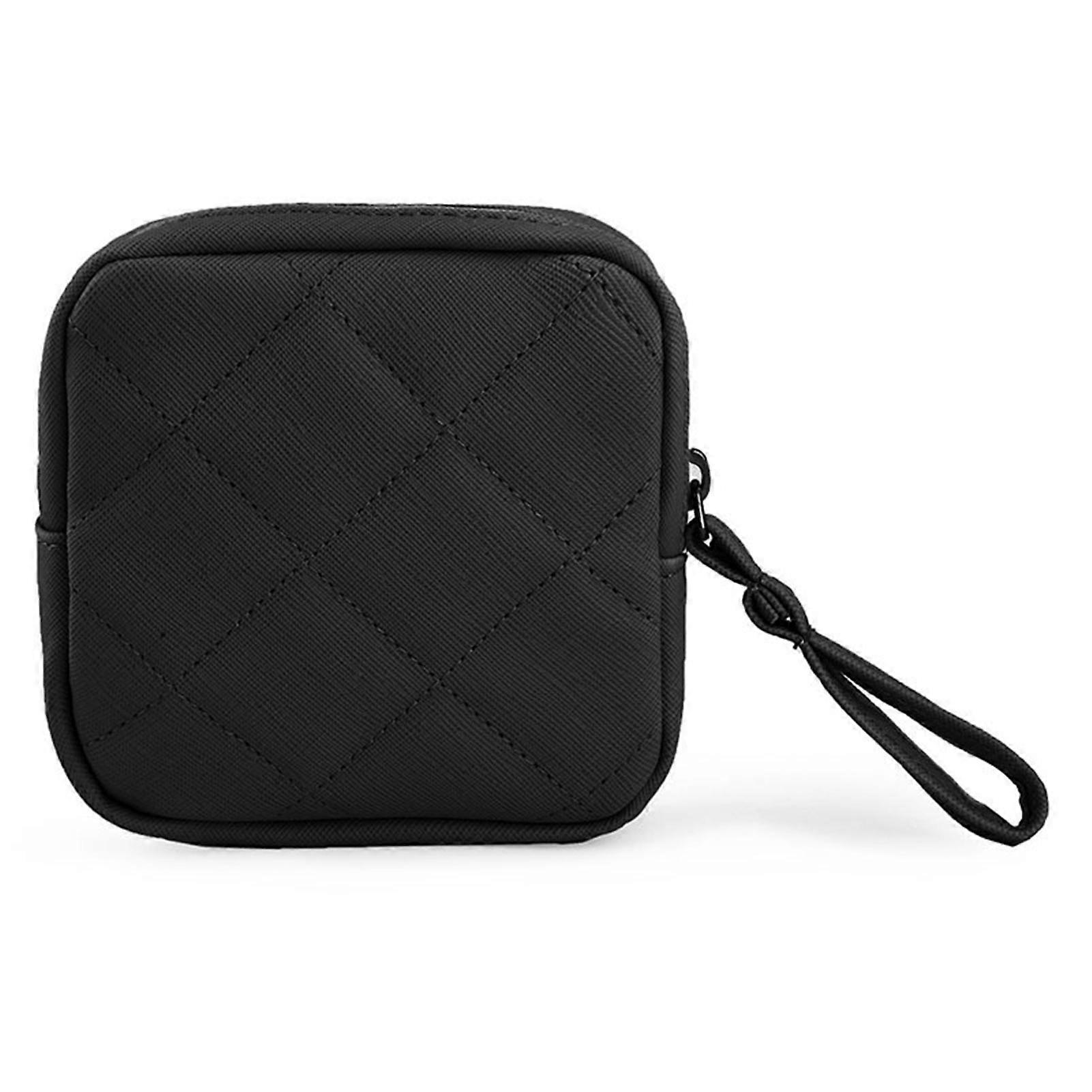 Sanitary Napkin Storage Bag Smooth Zipper with Handle Built-in Compartment Small Item Organizer Portable Sanitary Lipstick Storage Bag