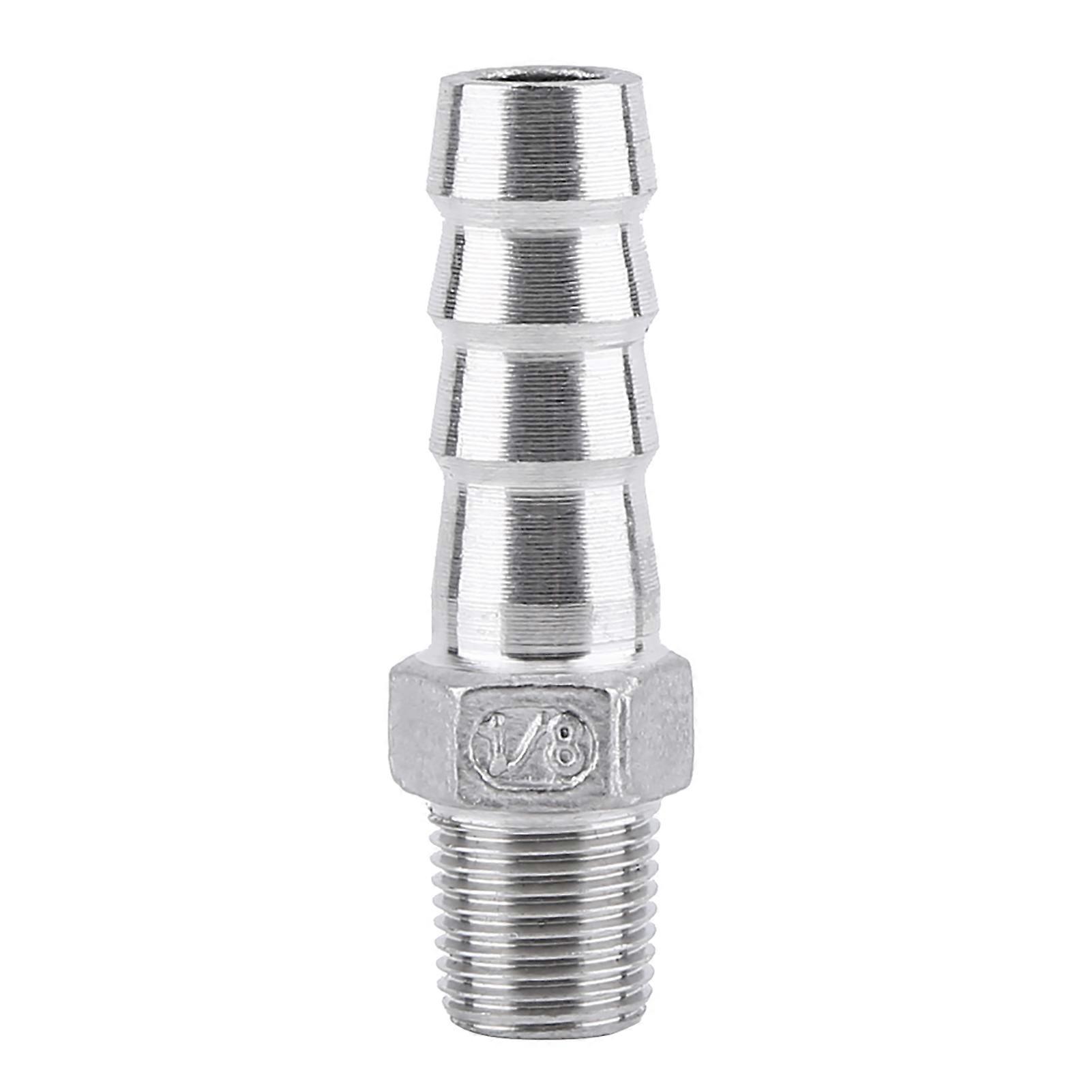 ステンレススチールオスねじパイプフィッティングバーブホーステールコネクタ( 1/8 インチ x10mm )