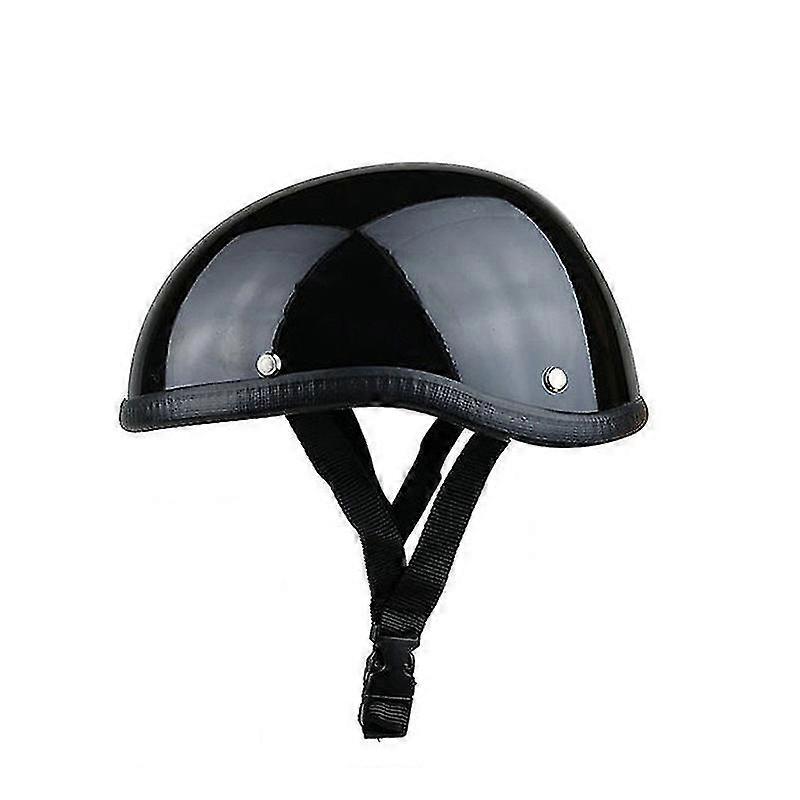 Skull Cap Kask motocyklowy Kask Vintage Half Face Retro Niemiecki Styl Chopper Cruiserbright Blac