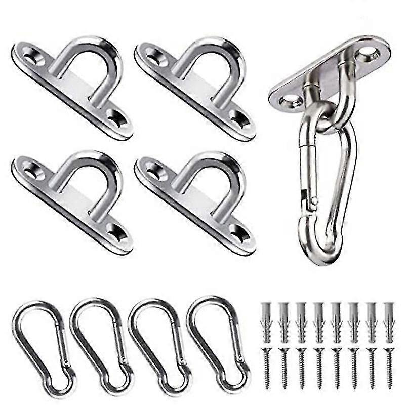 Ceiling Hook Kit Wall Hooks 4 Stainless Steel Eye Plates