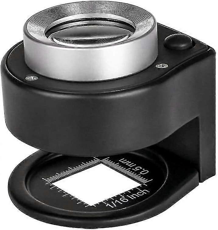Lupa de escala de lupa de teste de linho de 30x com lente óptica led uv light