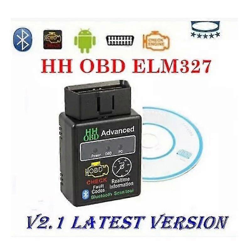 Mini Elm327 Bluetooth Wireless Scanner Obd2 Android Obd-ii Vpw, Pwm, Iso, Kwp 2000, Can Protocols V2.1 Version