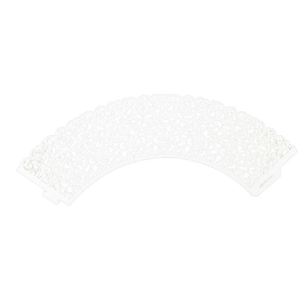 Vines Pattern Hollow Out Cake Paper Wrap Cupcake Wrapper Wedding Decor 12Pcs