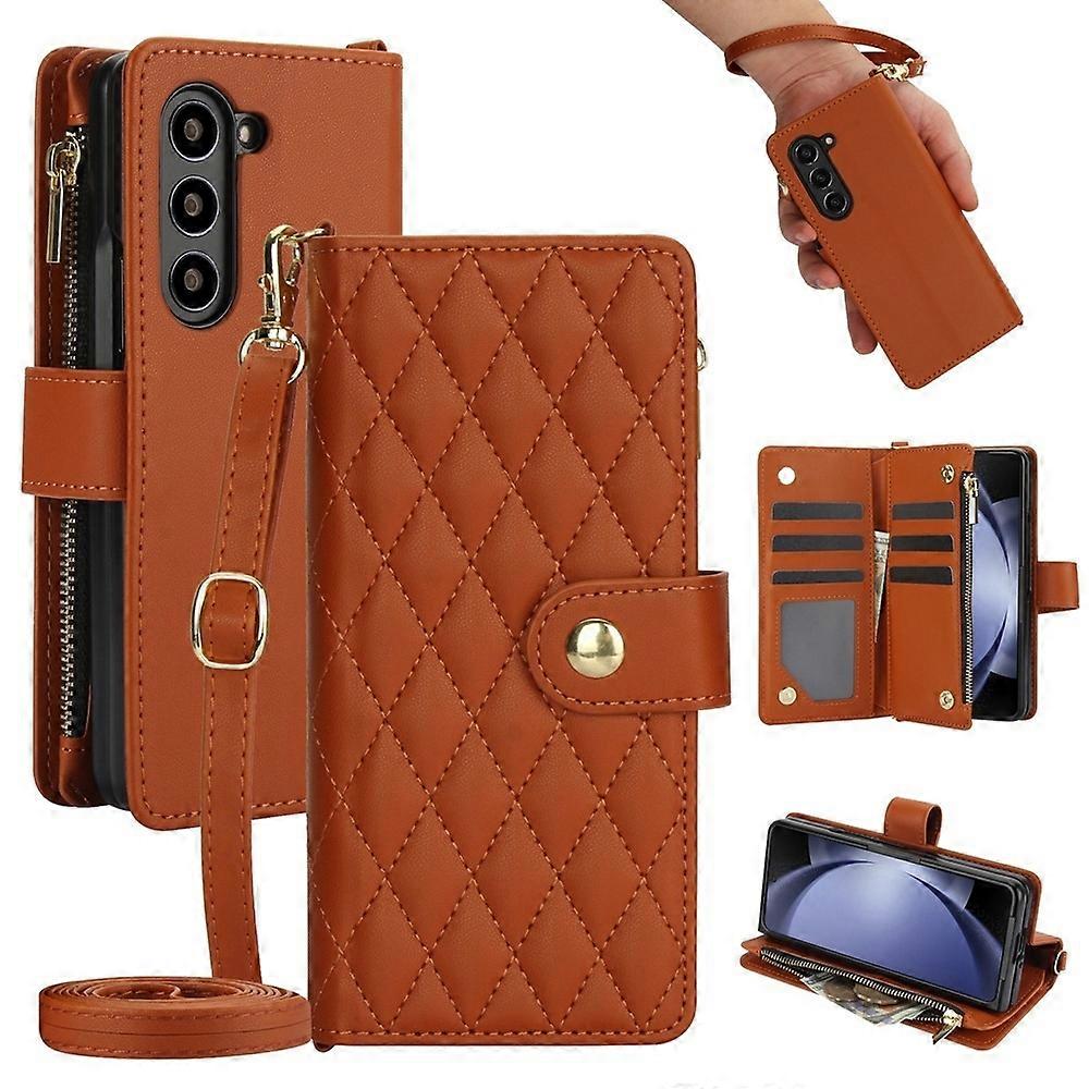 Zipper Wallet Leather Case For Samsung Galaxy Z Fold6